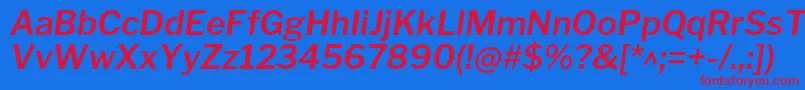 Шрифт LibrefranklinSemibolditalic – красные шрифты на синем фоне