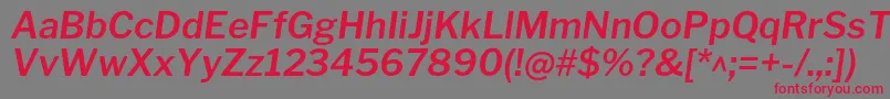 LibrefranklinSemibolditalic Font – Red Fonts on Gray Background