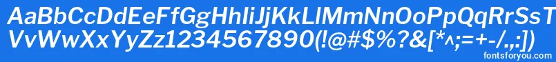 LibrefranklinSemibolditalic Font – White Fonts on Blue Background