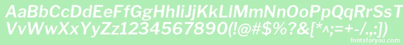 LibrefranklinSemibolditalic Font – White Fonts on Green Background