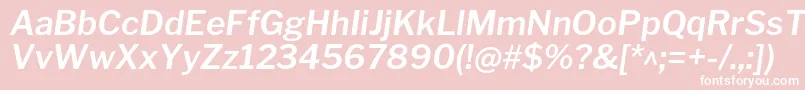 LibrefranklinSemibolditalic Font – White Fonts on Pink Background