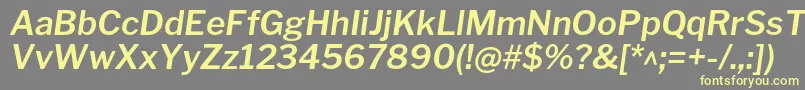 Шрифт LibrefranklinSemibolditalic – жёлтые шрифты на сером фоне