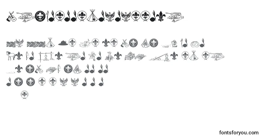 Czcionka FtfIndonesianaScout (40218) – alfabet, cyfry, specjalne znaki