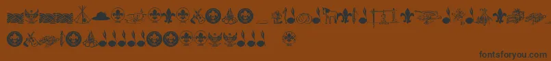 FtfIndonesianaScout Font – Black Fonts on Brown Background