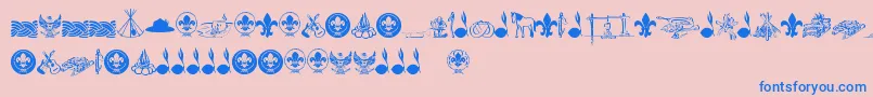 Шрифт FtfIndonesianaScout – синие шрифты на розовом фоне