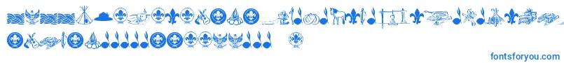 フォントFtfIndonesianaScout – 青いフォント