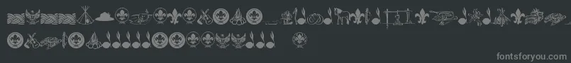 FtfIndonesianaScout Font – Gray Fonts on Black Background