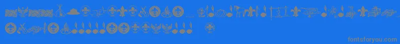 FtfIndonesianaScout Font – Gray Fonts on Blue Background