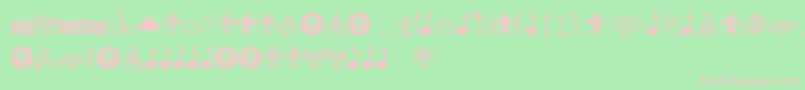 Fonte FtfIndonesianaScout – fontes rosa em um fundo verde
