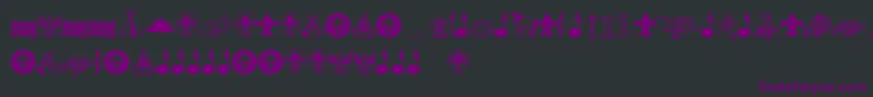 FtfIndonesianaScout Font – Purple Fonts on Black Background