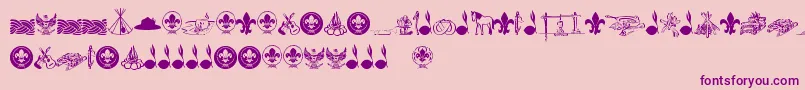 FtfIndonesianaScout Font – Purple Fonts on Pink Background
