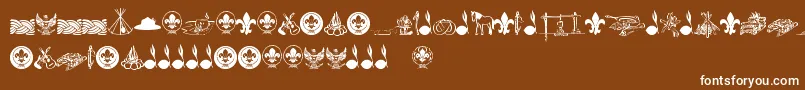 FtfIndonesianaScout Font – White Fonts on Brown Background