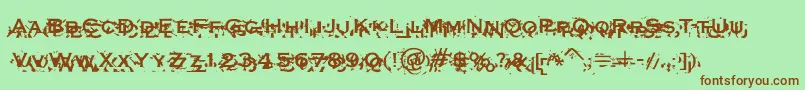 Xxonxxoff Font – Brown Fonts on Green Background