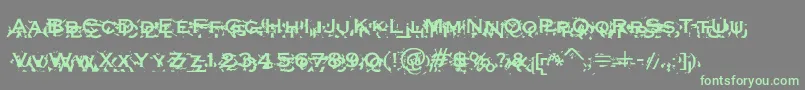 Xxonxxoff Font – Green Fonts on Gray Background