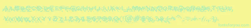 Xxonxxoff Font – Green Fonts on Yellow Background