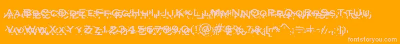 Xxonxxoff Font – Pink Fonts on Orange Background