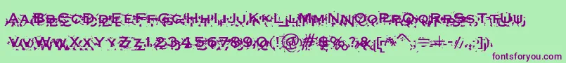 Xxonxxoff Font – Purple Fonts on Green Background