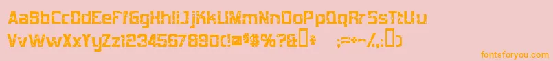 MobConcrete Font – Orange Fonts on Pink Background