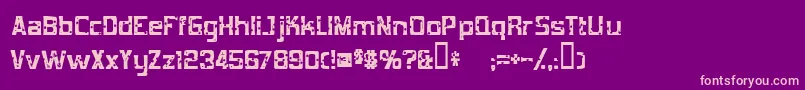 MobConcrete Font – Pink Fonts on Purple Background