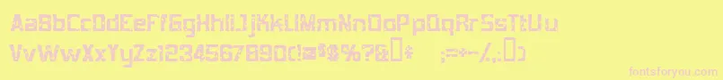 MobConcrete Font – Pink Fonts on Yellow Background