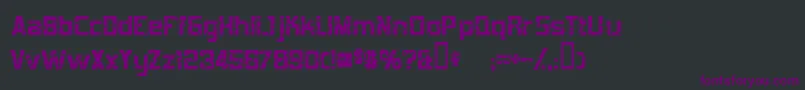 Czcionka MobConcrete – fioletowe czcionki na czarnym tle
