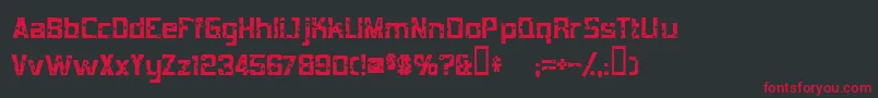 Шрифт MobConcrete – красные шрифты на чёрном фоне