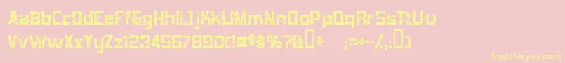 MobConcrete Font – Yellow Fonts on Pink Background