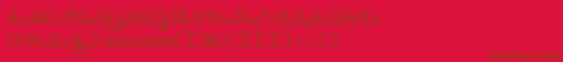 Gessele ffy Font – Brown Fonts on Red Background