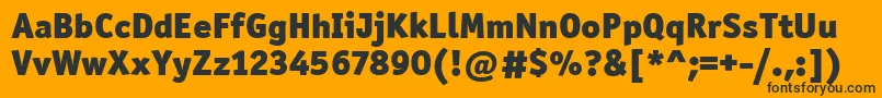 OfficinaSanItcBlack Font – Black Fonts on Orange Background