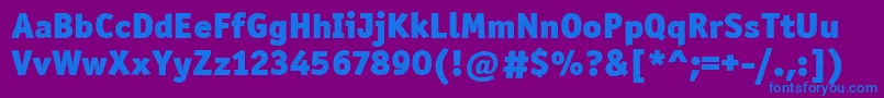 OfficinaSanItcBlack Font – Blue Fonts on Purple Background