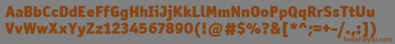 OfficinaSanItcBlack Font – Brown Fonts on Gray Background