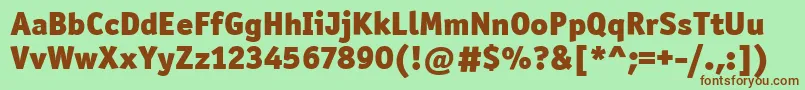 OfficinaSanItcBlack Font – Brown Fonts on Green Background