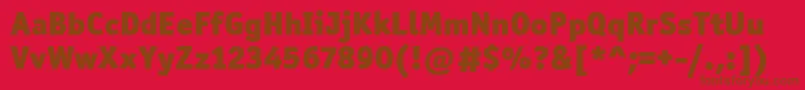 OfficinaSanItcBlack Font – Brown Fonts on Red Background