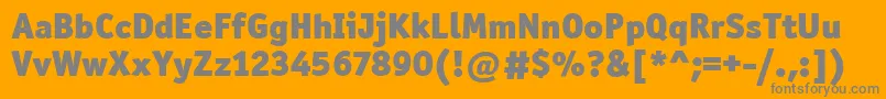 OfficinaSanItcBlack Font – Gray Fonts on Orange Background