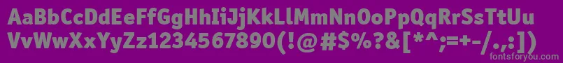 OfficinaSanItcBlack Font – Gray Fonts on Purple Background