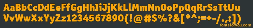 OfficinaSanItcBlack Font – Orange Fonts on Black Background