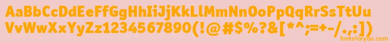 OfficinaSanItcBlack Font – Orange Fonts on Pink Background