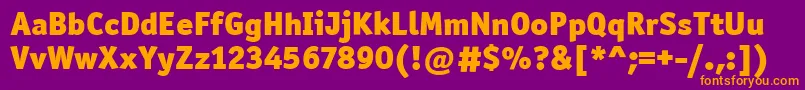 OfficinaSanItcBlack Font – Orange Fonts on Purple Background