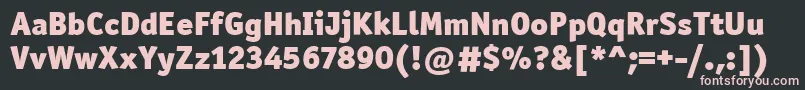 OfficinaSanItcBlack Font – Pink Fonts on Black Background