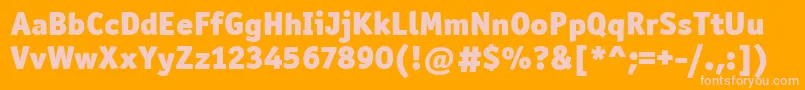 OfficinaSanItcBlack Font – Pink Fonts on Orange Background