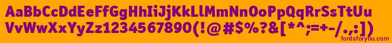 OfficinaSanItcBlack Font – Purple Fonts on Orange Background