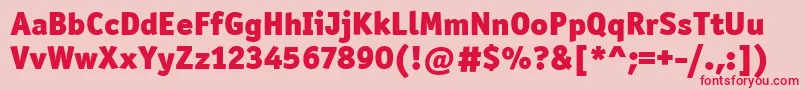 OfficinaSanItcBlack Font – Red Fonts on Pink Background