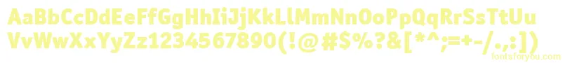 OfficinaSanItcBlack Font – Yellow Fonts on White Background