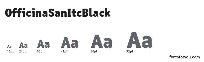 Размеры шрифта OfficinaSanItcBlack