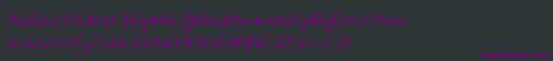 Шрифт JpHandStraight – фиолетовые шрифты на чёрном фоне