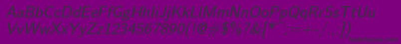 Lmsans12Oblique Font – Black Fonts on Purple Background