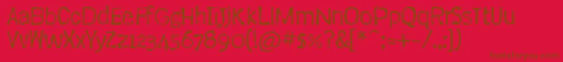 Police CoventryItcTt – polices brunes sur fond rouge