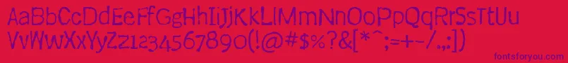 CoventryItcTt Font – Purple Fonts on Red Background