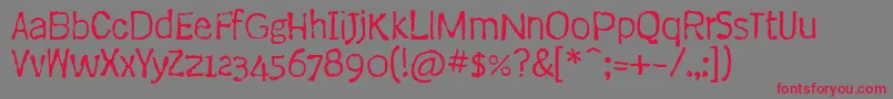 CoventryItcTt Font – Red Fonts on Gray Background
