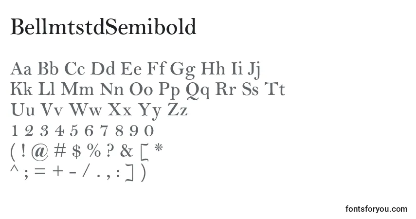 Czcionka BellmtstdSemibold – alfabet, cyfry, specjalne znaki